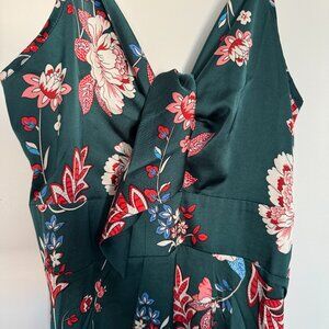 Green Satin Cocktail Dress